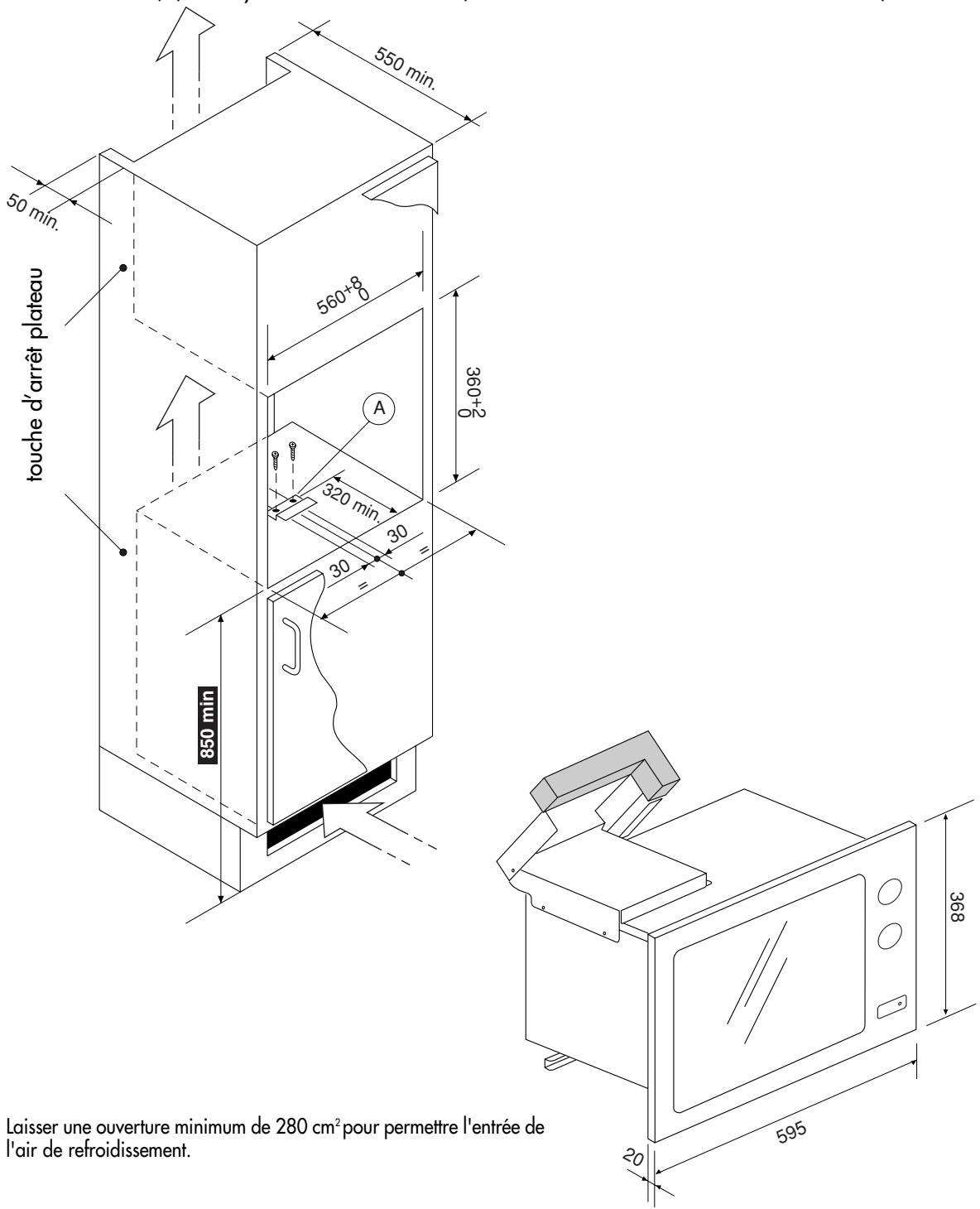 HOTPOINT MWKX211XHA - INSTALLATION DANS UN MEUBLE - 1