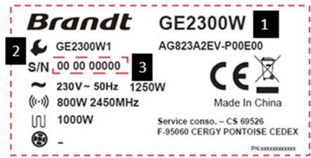 BRANDT GE2300S - b) Interventions - 1