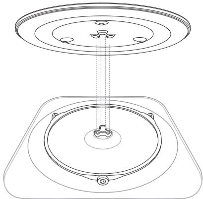 SAGE COMPACT WAVE - MONTAJE DEL PLATO GIRATORIO DE CRISTAL - 1