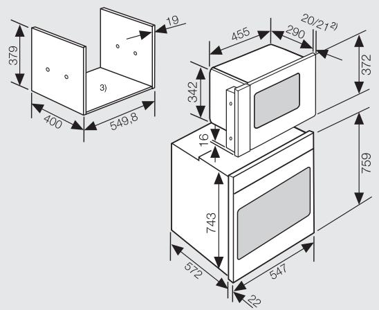 MIELE M 6022-55 SC - Dimensioni incasso - 4