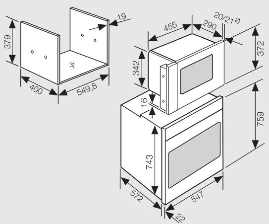 MIELE M 6022-55 SC - M 6022-55 CH encastré dans une armoire supérieure - 3