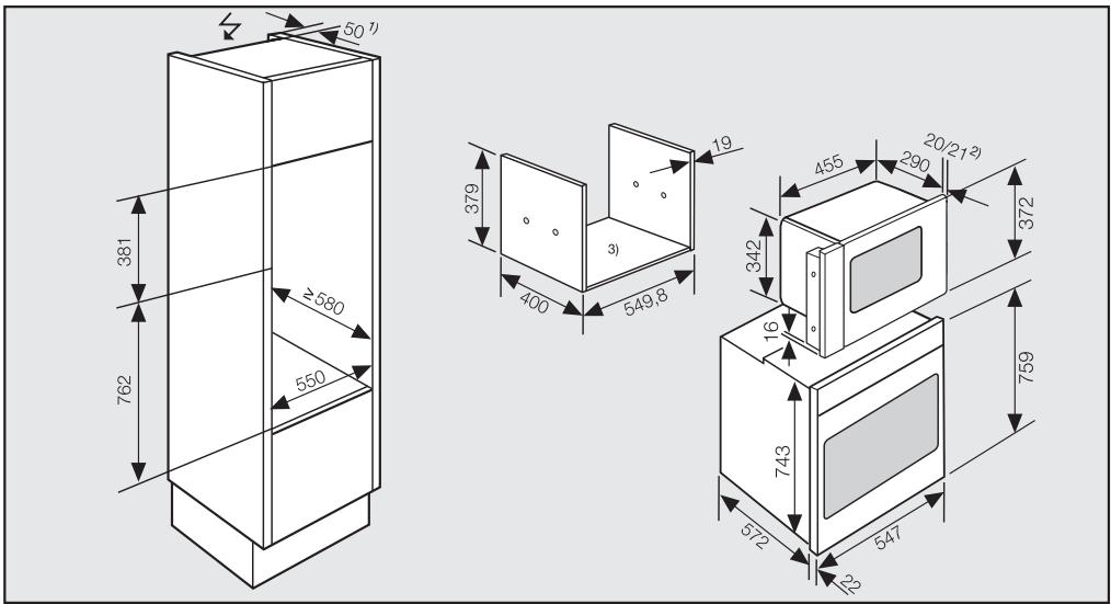 MIELE M 6022-55 SC - Einbaumasse - 3