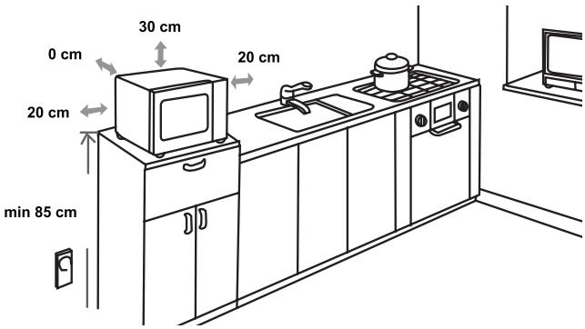 GORENJE MO20E1S - DIMENSIONS D'ENCASTREMENT - 1
