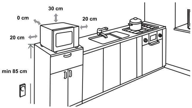 GORENJE MO20E1S - MONTÁŽNÍ ROZMĚRY - 1