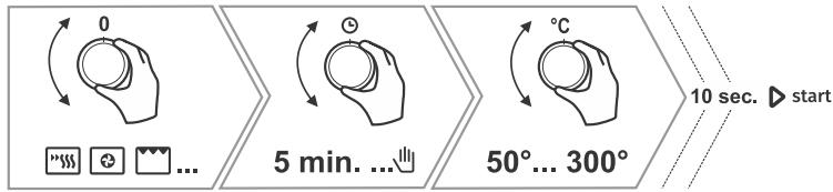 GORENJE BO6717E03X - Selecting the basic baking settings - 1