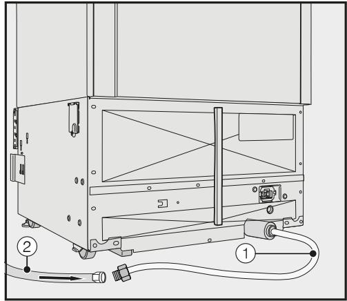 MIELE F 2672 VI - Installing the water hose to the appliance - 1