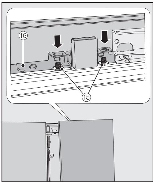 MIELE F 2672 VI - Securing and aligning the cabinet front - 1