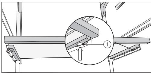 MIELE F 2672 VI - Removing the shelf above the ice maker - 1