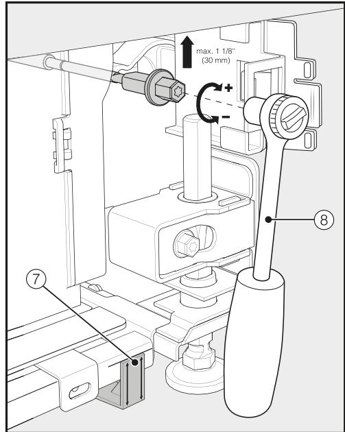 MIELE F 2672 VI - Aligning the refrigeration appliance - 5