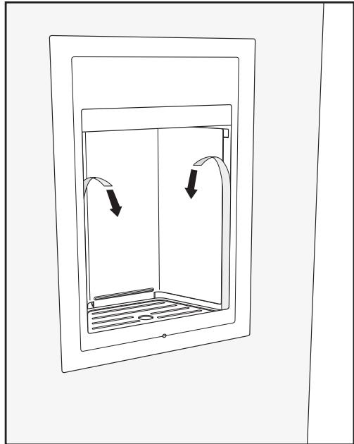 MIELE F 2672 VI - Aligning the Ice/Water dispenser - 14