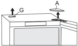 GORENJE FNE6192W - Remontage de la poignée avec charnière: - 2
