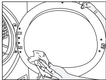 BEKO DPU8360X - Pluisfilter / Binnenkant vuldeur - 6
