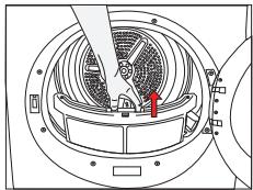 BEKO DPU7340X - Φίλτρο χνουδιού / Εσωτερική επιφάνεια πόρτας φόρτωσης - 1