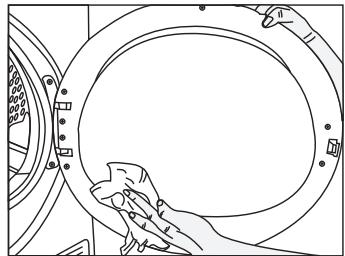 BEKO DPU7340X - Φίλτρο χνουδιού / Εσωτερική επιφάνεια πόρτας φόρτωσης - 3
