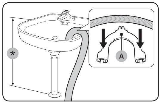 SAMSUNG WD90K5B10OW - ÉTAPE 5 - Positionnez le tuyau d'eau - 1