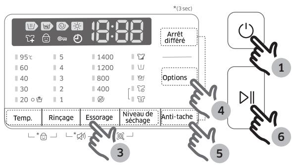 SAMSUNG WD90K5B10OW - Étapes simples pour démarrer - 2