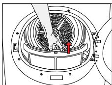 BEKO DHS8412PA0 - Limpeza do filtro para fiapas/Supérência interna da porta de carreamento - 3