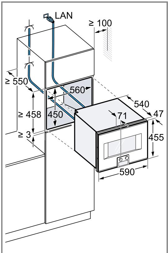 GAGGENAU BS455101  -  BS455101 - Installer l'appareil dans un meuble haut - 1