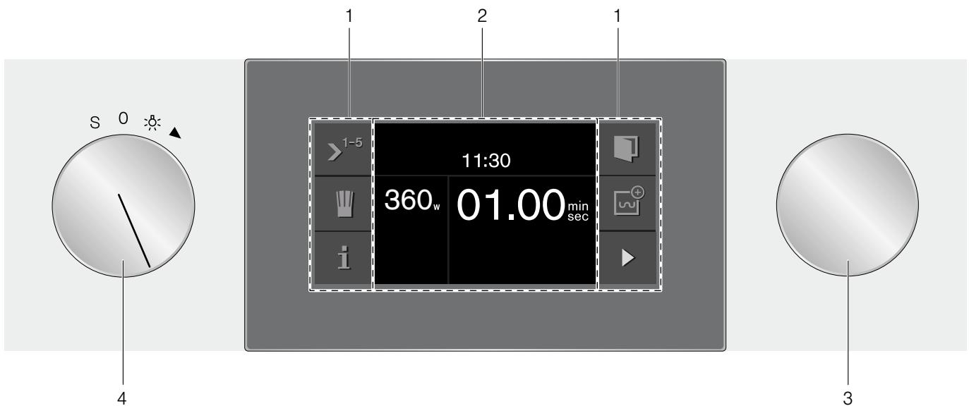 GAGGENAU BMP224100  -  BMP224110 -  BMP224100 -  BMP224130 - Afficheur et éléments de commande - 1