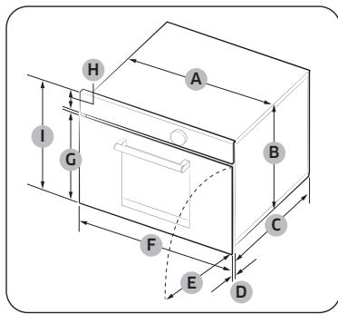 SAMSUNG NQ50T9539BD/EF  -  NQ50T9539BD/EF - Installation dans le meuble - 1