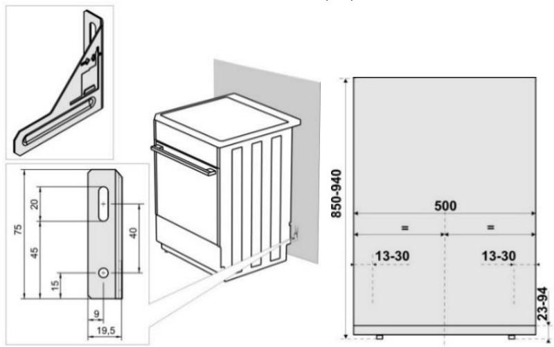 GORENJE GEC5C41SG  -  GEC5C41SG - PROTECTION CONTRE LE BASCULEMENT (mm) - 1