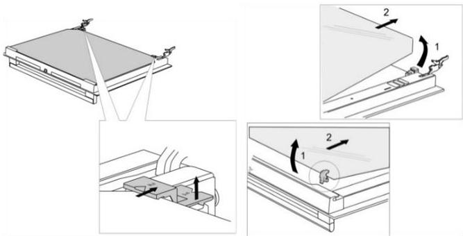 GORENJE GEC5C41SG  -  GEC5C41SG - DÉMONTAGE ET REMONTAGE DES VITRES DE LA PORTE DU FOUR (selon le modele) - 1