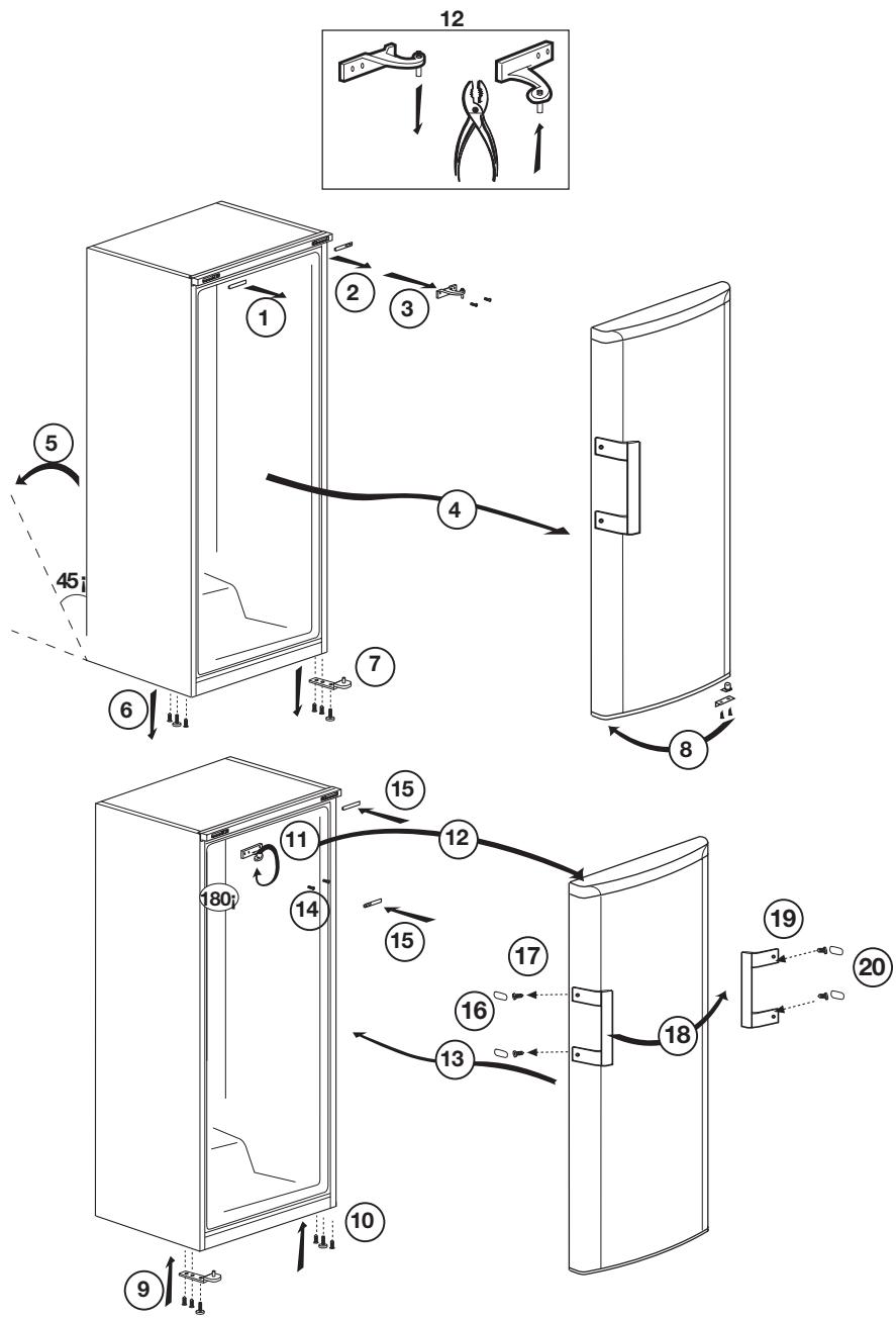 BEKO FSE13030N - Inversione degli sportelli - 1