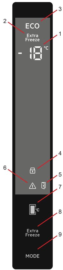 AEG AGB728E5NB  -  AGB728E4NX -  AGB728E5NB - Panneau de commande d'affichage - 1