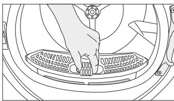 GRUNDIG GT76924D - Filtres à fibres (filtres internes et externes) / Nettoyage de la surface interieure de la porte de chargement - 1