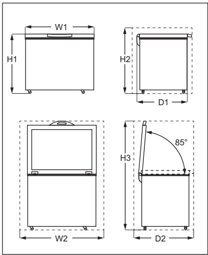 AEG AHB538E1LW - Dimensions - 1