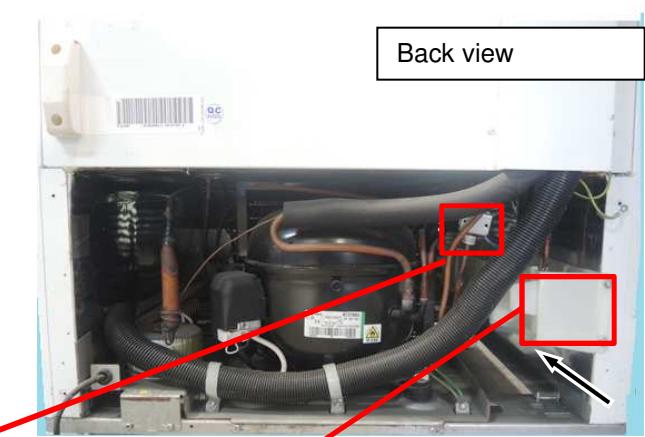 LIEBHERR FDv 4613 - Defrost water evaporation channel and solenoid valve - 2
