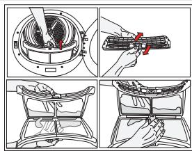 GRUNDIG GT55811D - Cartouche filtrante / Surface interieure de la porte - 3