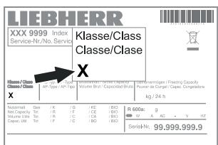 LIEBHERR BGPv 6570 - Classe climatique - 1