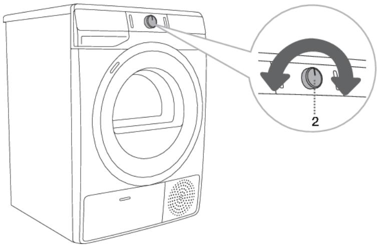 GORENJE DEH 72/G - Étape 3 : sélection du programme de séchage - 1