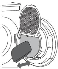 ASKO TDC1771HC.S - Nettoyage du filtré à peluches sur le hublot - 2