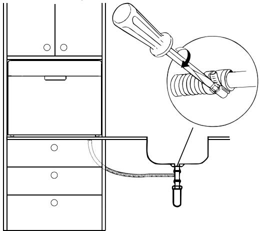 MEDION MD 16698 - Schlauch mit dem Siphon am Spülbecken verbinden - 2