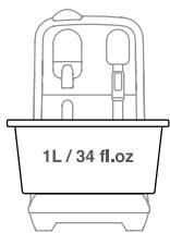 SAGE SNE500BKS4EFR1 CREATISTA UNO - Fill water tank to - 1