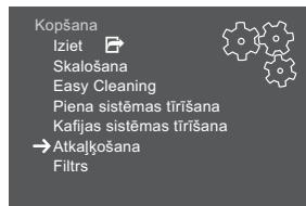 MELITTA LATTICIA ONE TOUCH - Izvēlnes atvērsana vai izveles apstiprināsana - 1