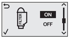 FILTER ON OFF
