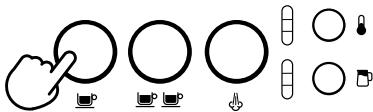 Diagram showing various icons including a hand, circles, and various symbols or labels