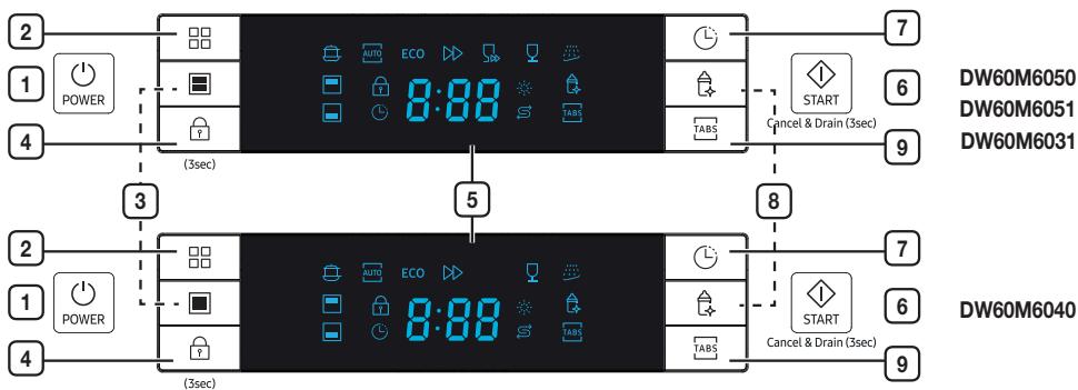 SAMSUNG DW60M6050SS - PANEL DE CONTROL - 1