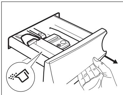 AEG LR63R142  -  LR63R144 - Vérification de la position du volet du produit de lavage - 2