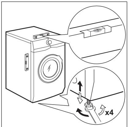 AEG LR75R942  -  LR75R944 - Positionnement et mise de niveau - 1
