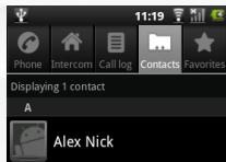 ARCHOS 35 SMART HOME - From the Contacts tab - 2