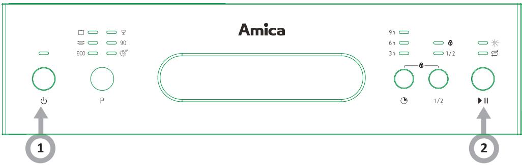 AMICA GSP 14844 E - Close the detergent compartment - 2