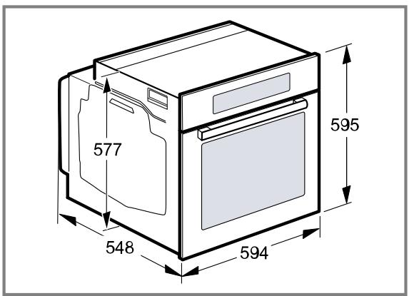 BOSCH HBG8755C0 - Appliance dimensions - 1