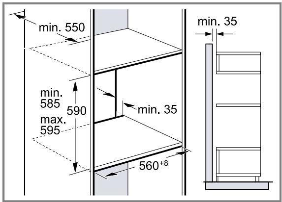 BOSCH HBG8755C0 - Installation in a tall unit - 1