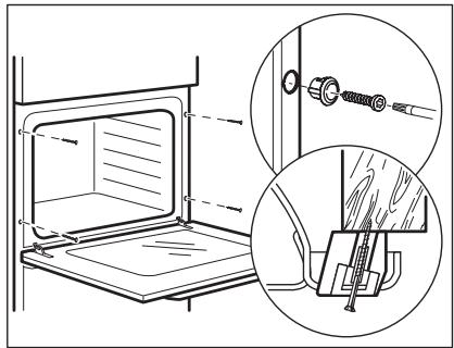 ZANUSSI ZOHEX3X1 - Fixação do forno no armário - 1