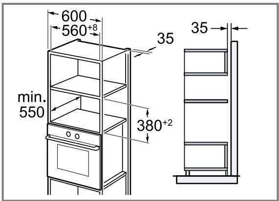 BOSCH BFL623MB3 - BFL623MB3-B - Installing in a tall cupboard - 1