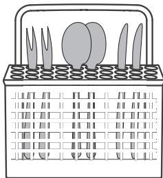 VALBERG 6S49 F W929C  -  6S49 F W929C - Loading the cutlery basket - 1